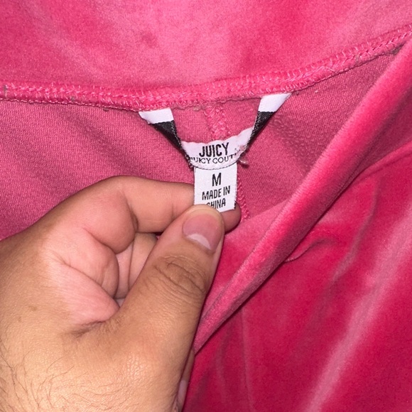Juicy Couture Pink Velour Track Pants & Zip Hoodie Set - Picture 3 of 4